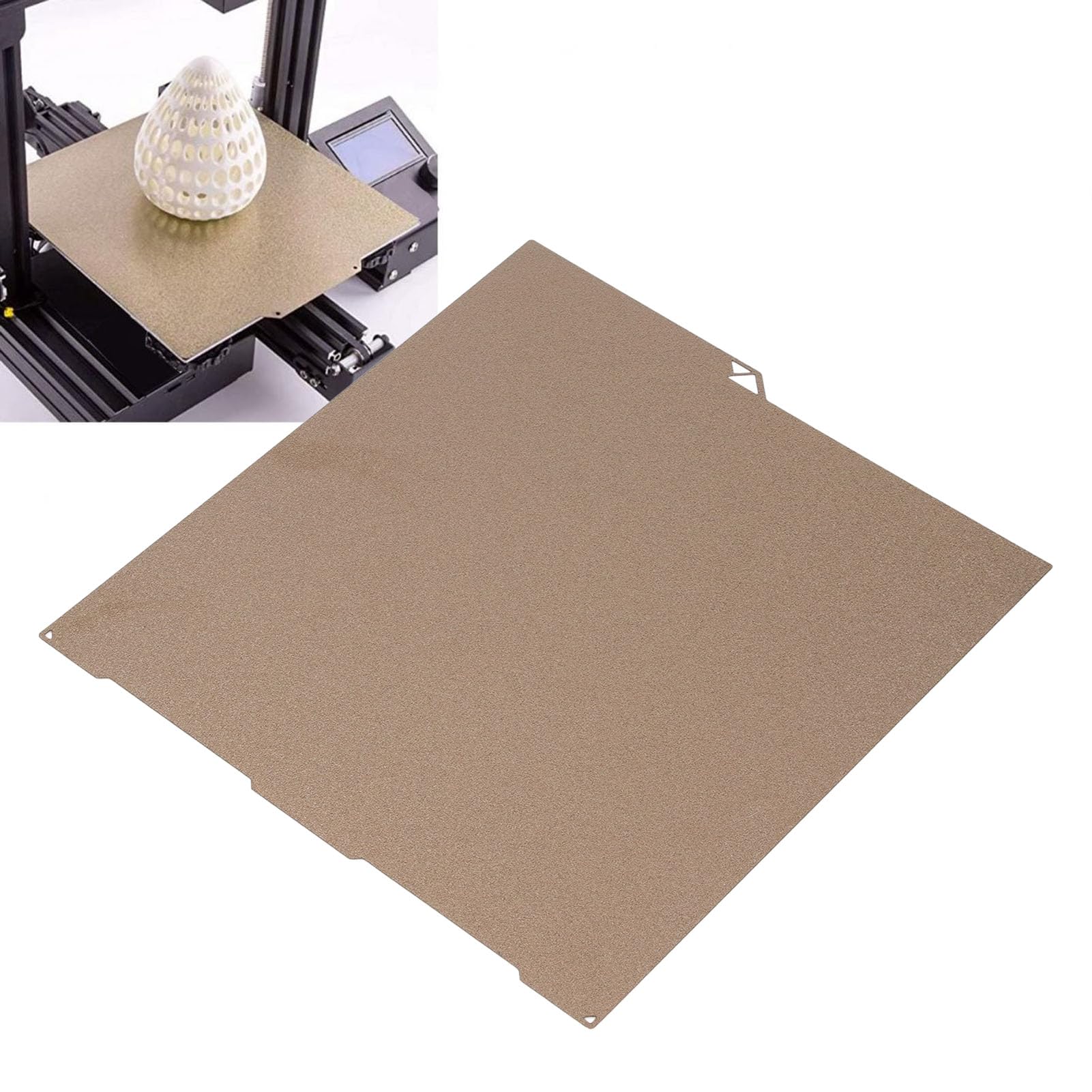 3D Printer Build Plate 256x268mm, Double Sided PEI Sheet Flexible Heated Bed, PEI Printing Plate for Kobra 3 3D Printer Accessories