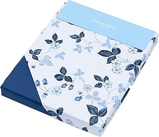 nishikawa 【 西川 】 掛け布団カバー シングル 洗える 綿100% ウェッジウッド ストロベリー インクブルー なめらかな肌触り 着脱簡単なクイックスナップ 日本製 ブルー PI04130698