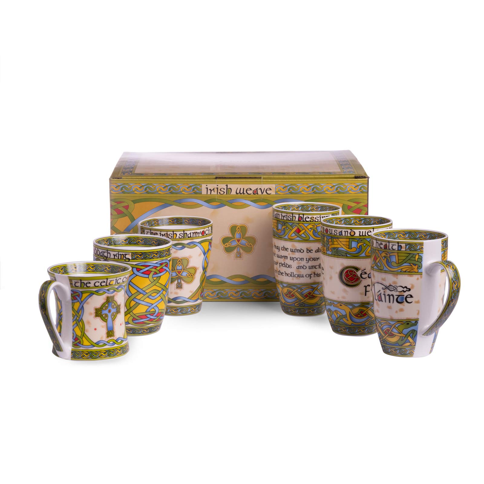 Lot de tasses avec bénédiction irlandaise, le coffret cadeau idéal