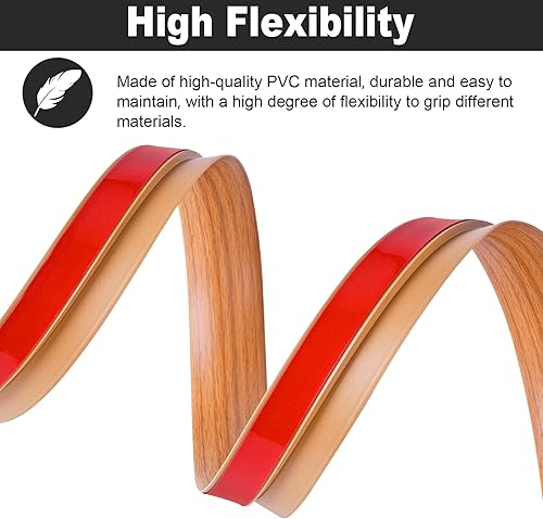 Miniatura 4 de Tira de transición de piso de alfombra de 20 pies, tira autoadhesiva para bordes de piso, cubierta de umbral de PVC para puerta, tira divisora de