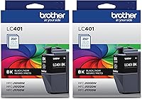 Vista 4 de Brother Cartucho de tinta negro LC401BK de rendimiento estándar genuino