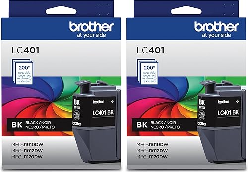 Miniatura 4 de Brother Cartucho de tinta negro LC401BK de rendimiento estándar genuino