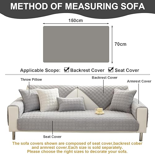Vista 120 de Fundas para sofá, fundas universales mágicas para sofá, fundas elásticas para sofá en forma de L para sofá seccional, funda para sofá de 3 cojines