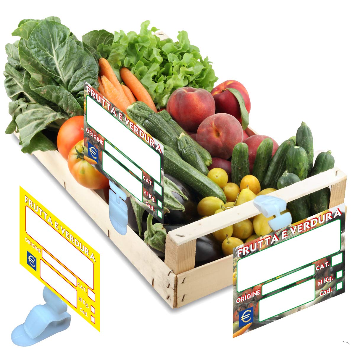 30 SEGNAPREZZI PLASTIFICATI FRUTTA E VERDURA 111X156mm