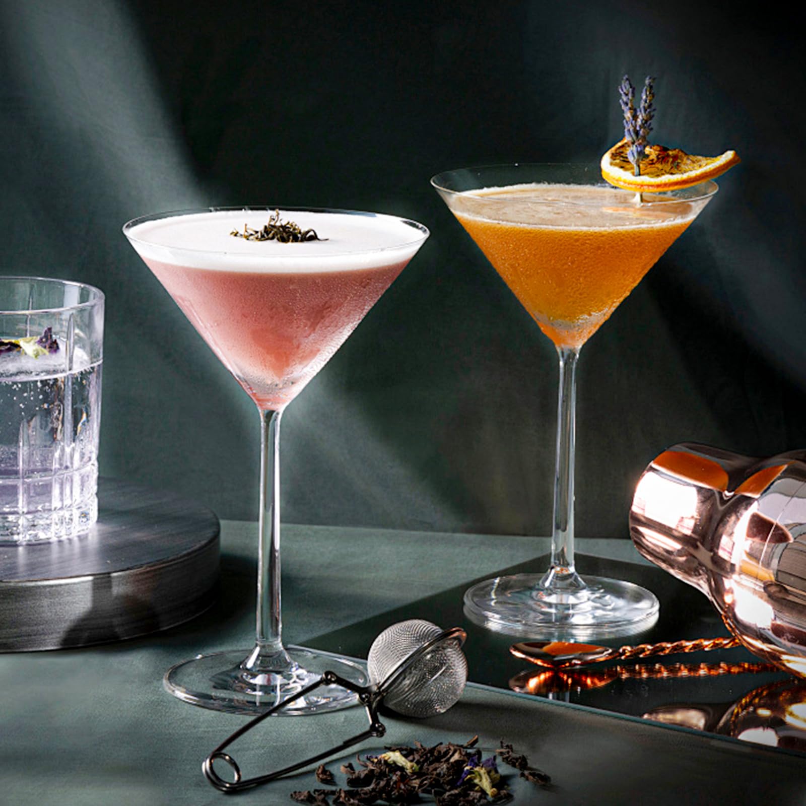 MIVIDE Lot de 4 Verre à Martini Cocktail 250 ml, Verres à Cocktail en Cristal, Verre à Martini pour Restaurants, Fêtes, Maison