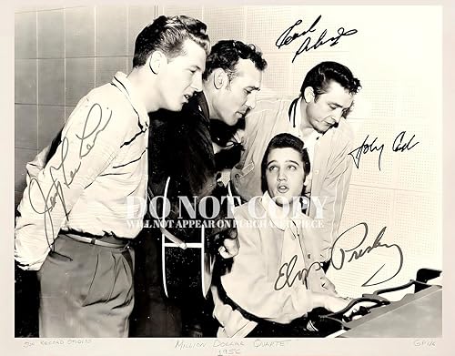 Miniatura 1 de Million Dollar Quartet Fotografía de 8 x 10 pulgadas – Impresionante retrato de estudio Sun 1956 – Elvis – Johnny Cash – Carl Perkins – Jerry Lee