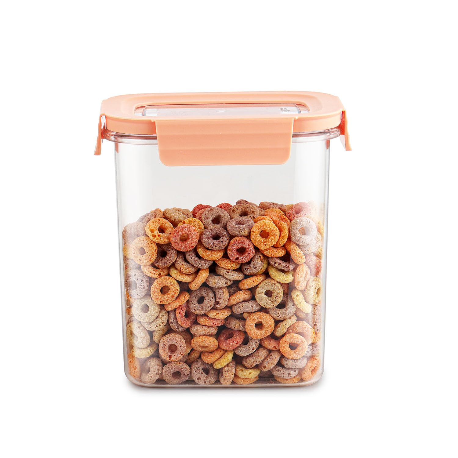 CELLO Stylelock Kitchen Storage Containers 1800 ml, Peach | Premium Food Grade Quality, BPA Free, Air Tight Clip Lock, Stackable Container | Multipurpose Plastic Storage Container For Home Kitchen-image-47