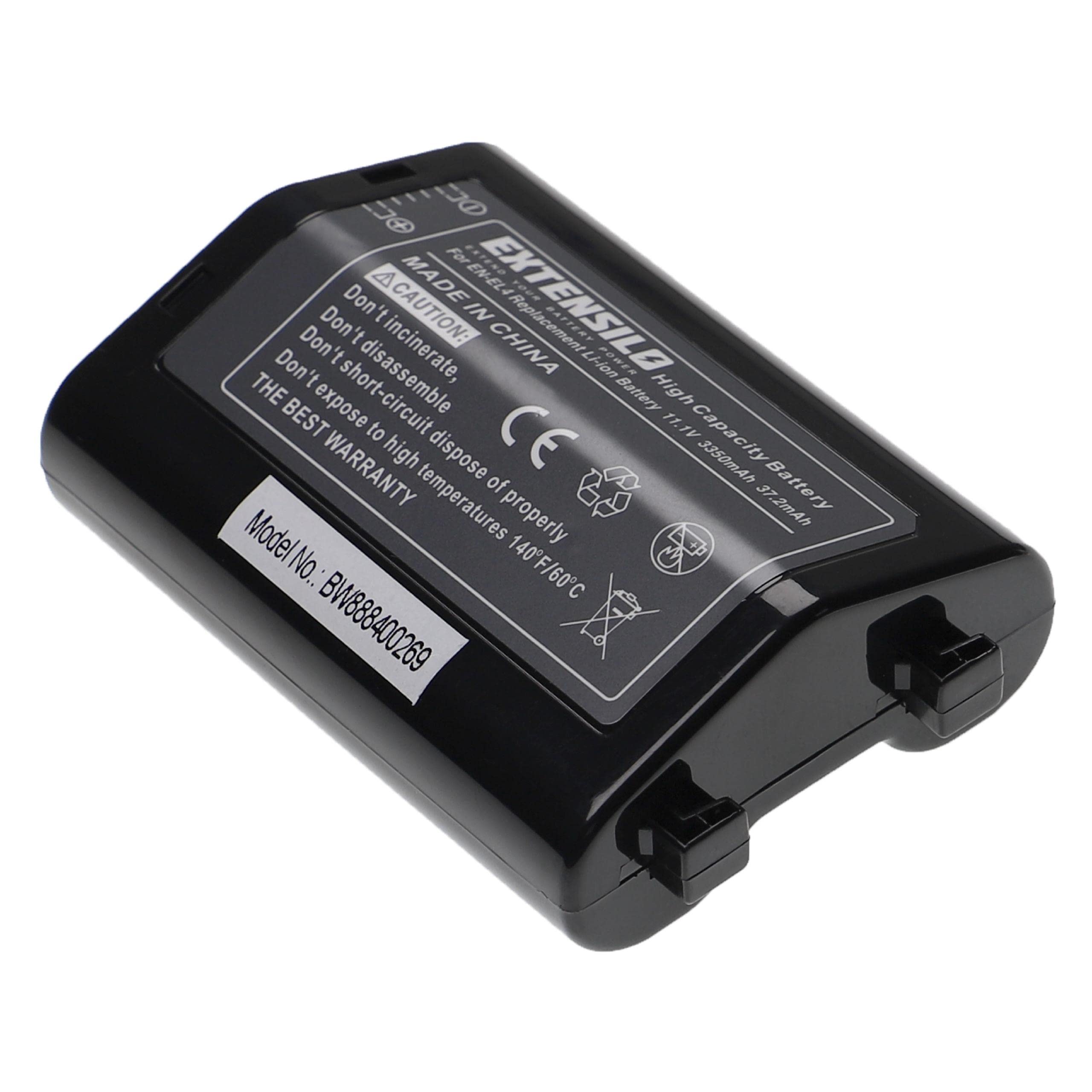 batteria compatibile con Nikon D3, D3s, D3X, D2H, D2X, D2Hs, F6, D2Xs fotocamera (3350mAh, 11,1V, Li-Ion)