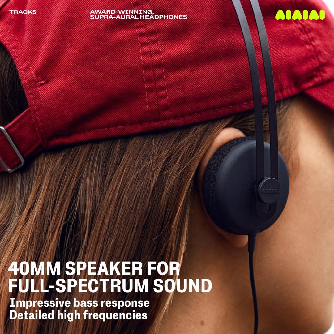 AIAIAI USB-C On-Ear Headphones, Modular Aluminum Brace, Ultra-Lightweight Supra-Aural Design, 40mm Full Spectral Sound Drivers, Adjustable Rail System & Customizable Sliders