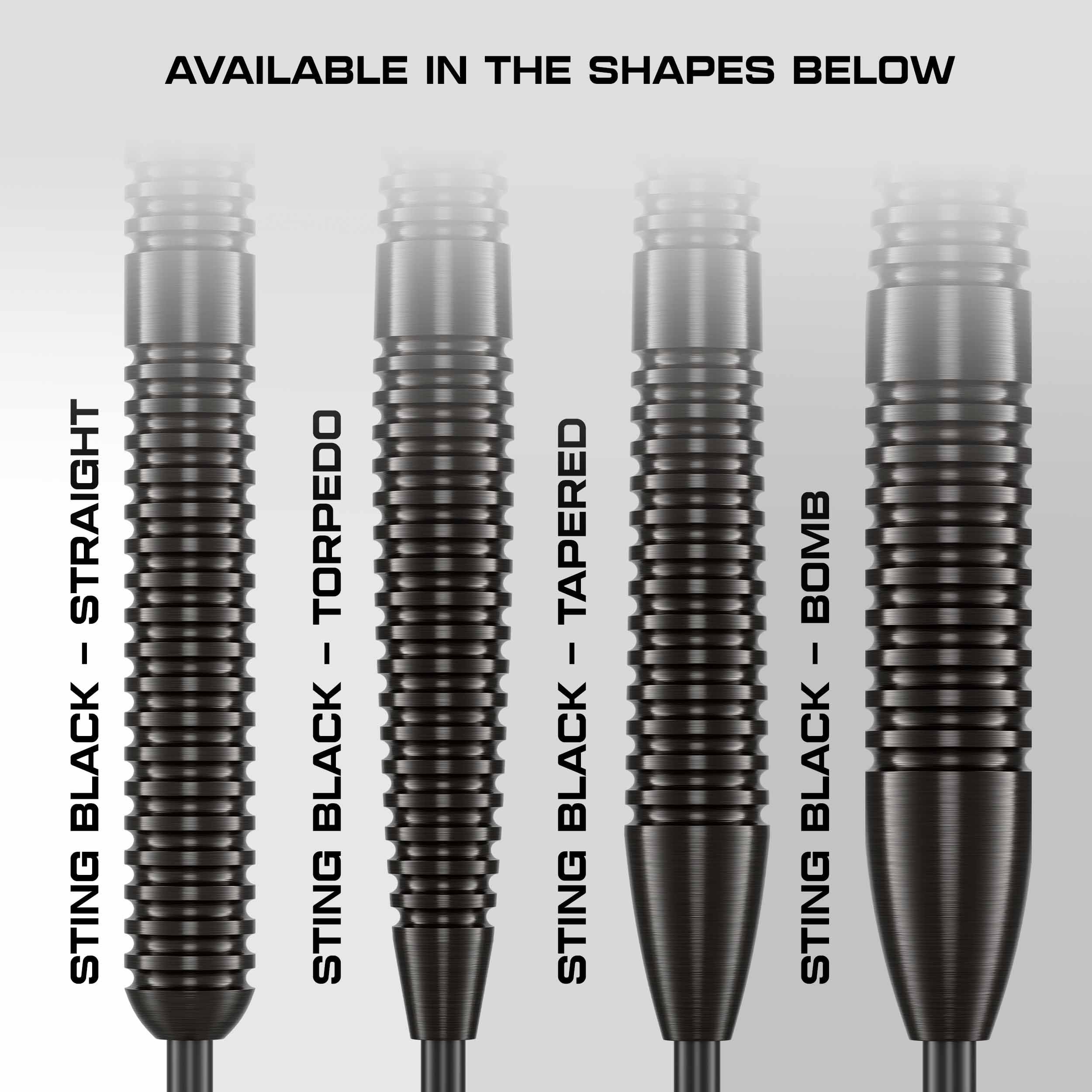 KOTO - Sting Black Bomb, 90% Tungsten, Czarny, 22G, Lotki Set 3