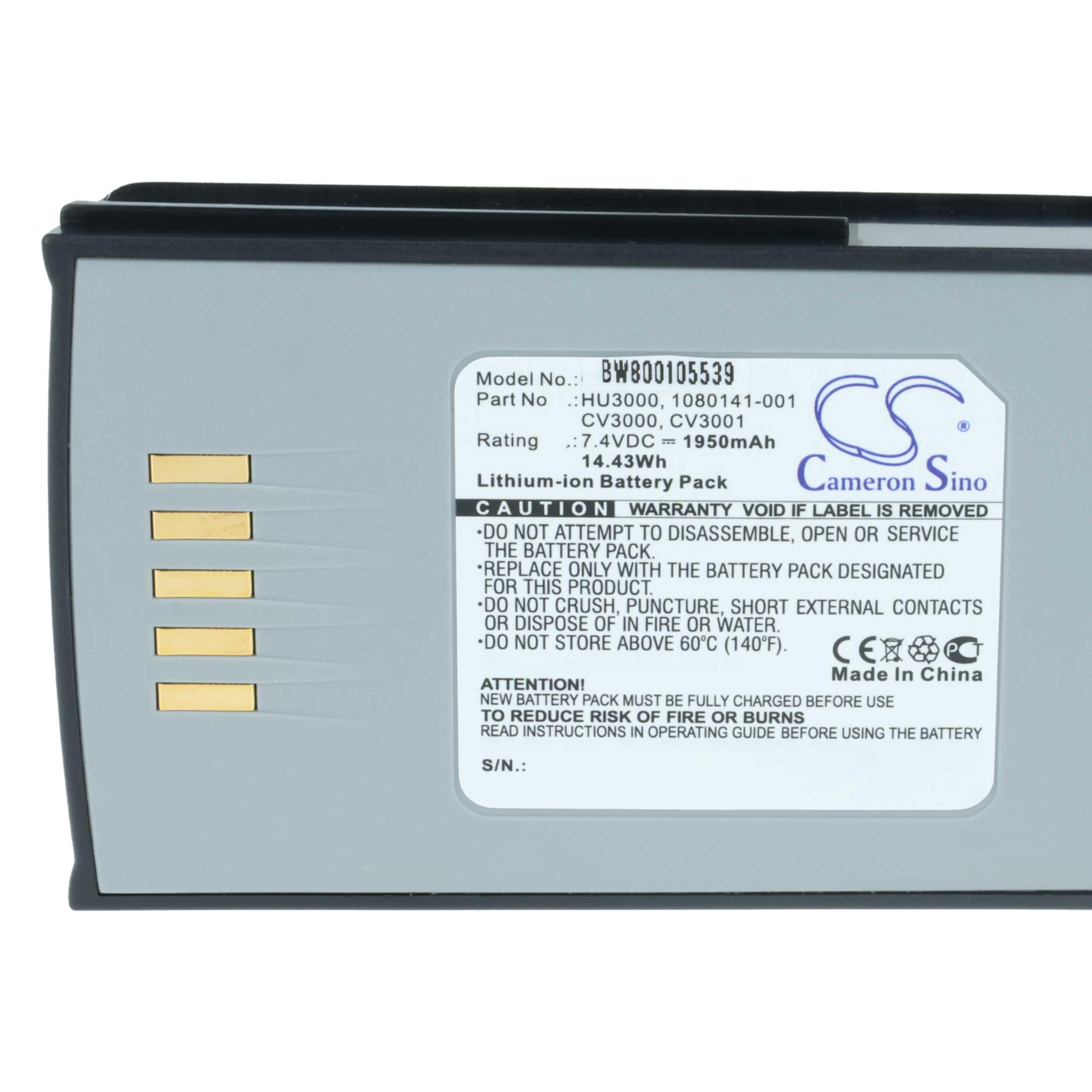 vhbw batteria compatibile con Psion Teklogix 7535, 7535 G2, 7530 G2, 7530, 7535LX lettore di codici a barre, POS (1950mAh, 7,4V, Li-Ion)