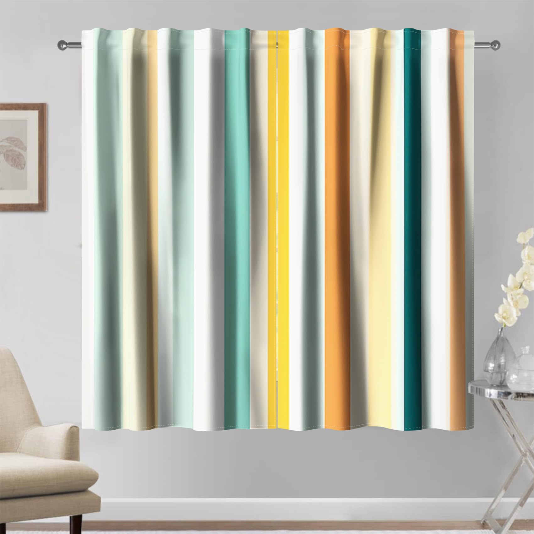 Kzzfqxb 107x160cm Modern Curtains 2 Panels - Image 2