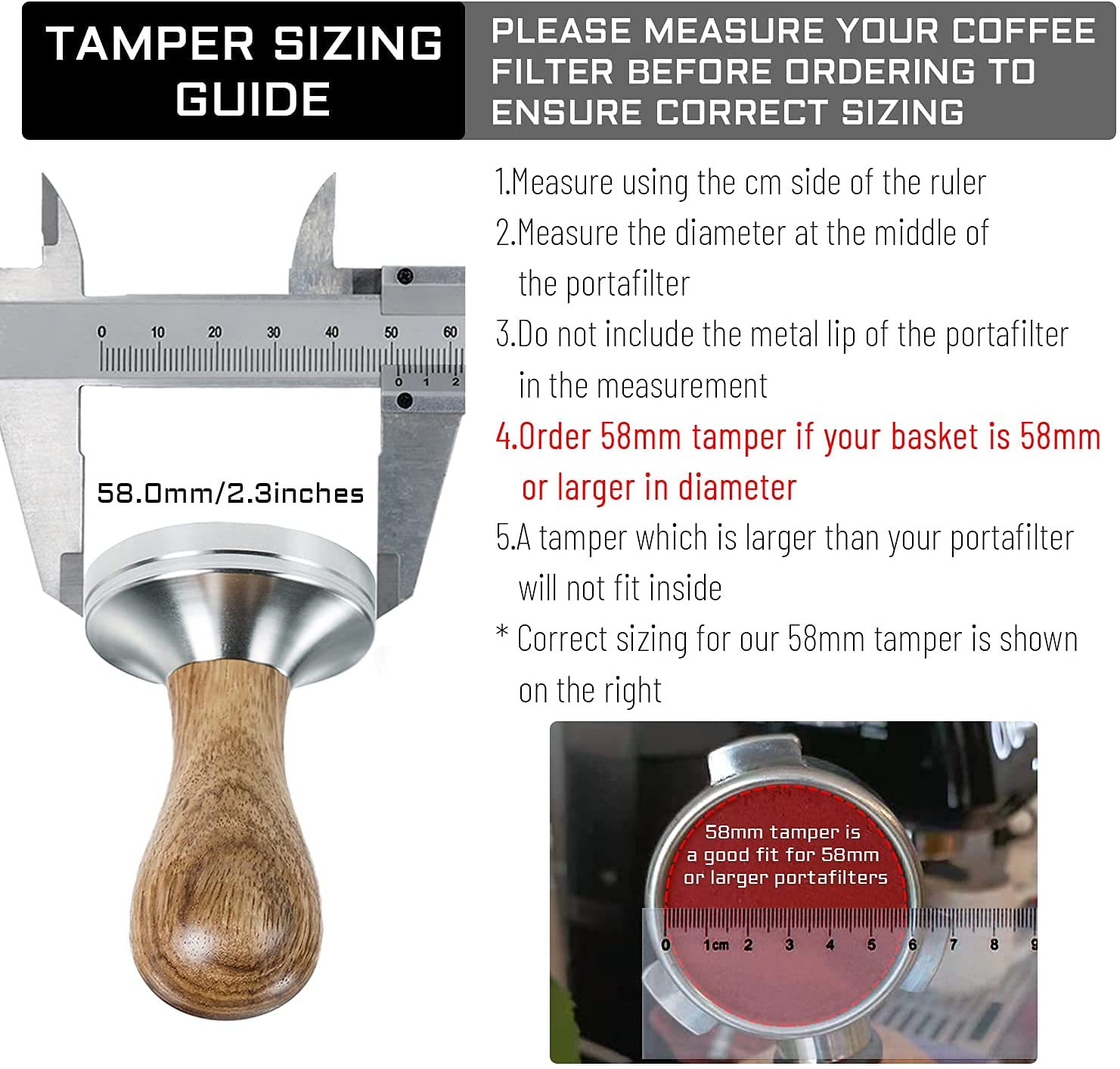 58mm Espresso Tamper - Barista Hand Tamper with Mat -3 58mm Espresso Tamper - Barista Hand Tamper with Mat -3