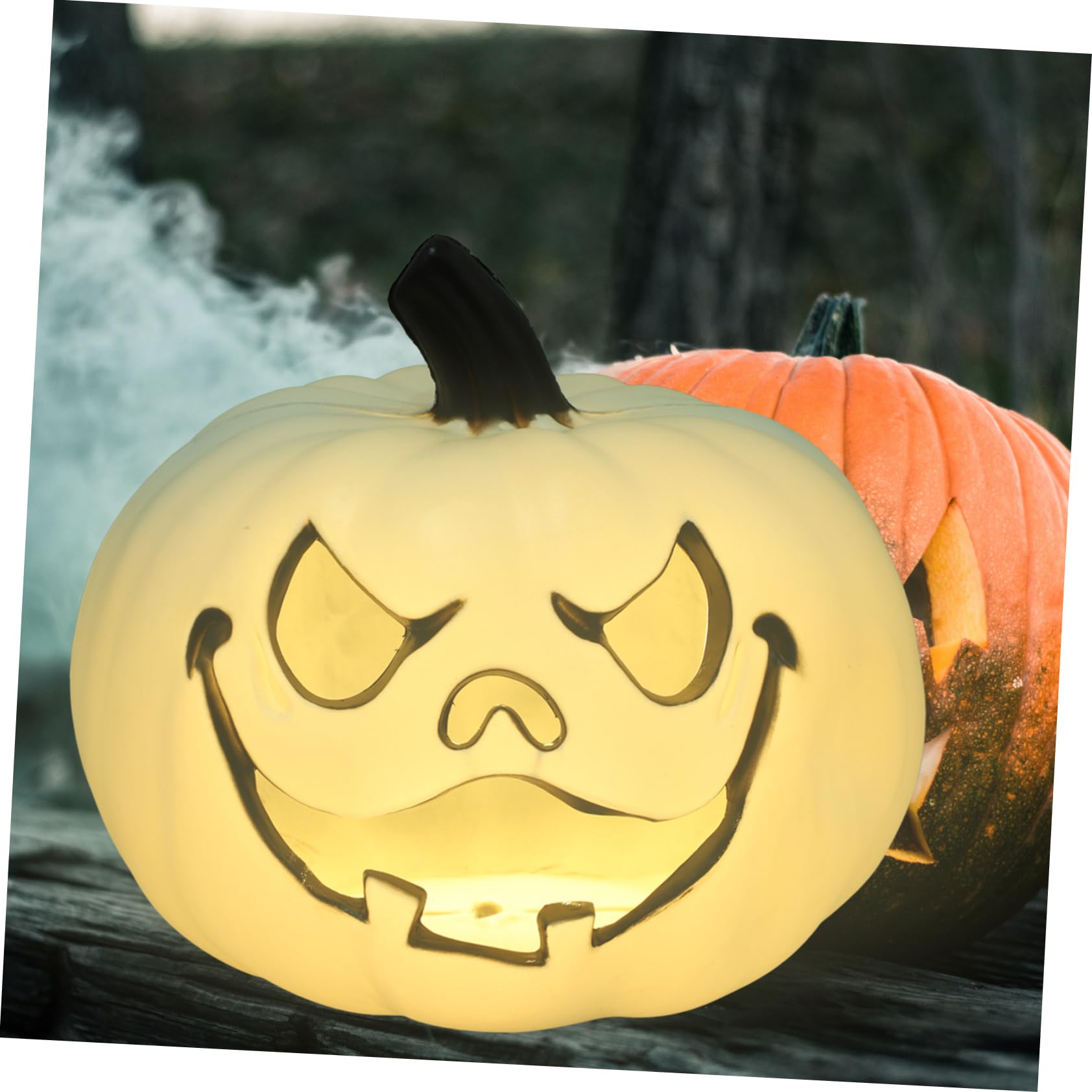 TOYANDONA Hollow Pumpkin Lamp Decoration for Halloween Pumpkin Table Lamp for Indoor Decor for Parties and Family Events Unique Halloween Centerpiece Decor