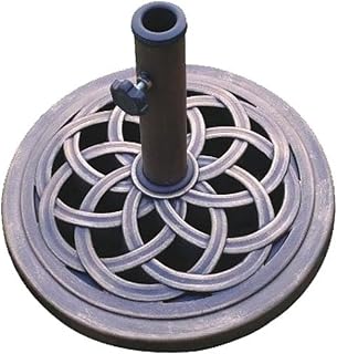 DC America UBP18181-BR 18-Inch Rust-Free Cast Stone Umbrella Base, Bronze Powder Coated Finish