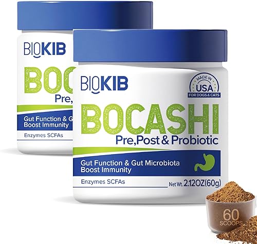 Miniatura 1 de BIOKIB BOCASHI - Probióticos para alimentos para perros y gatos, polvo nutricional fermentado para mascotas para salud digestiva, apoyo intestinal,