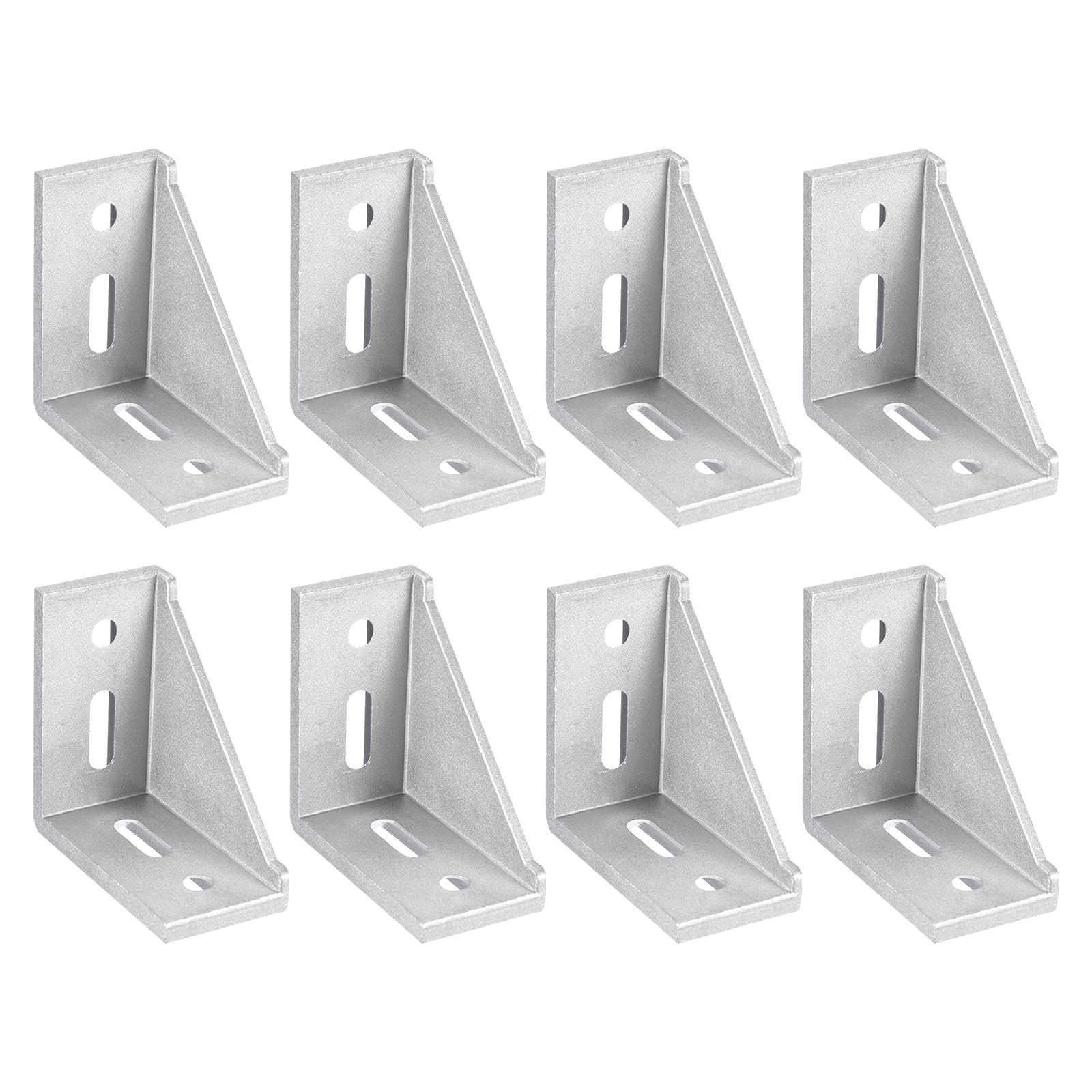 TA-VIGOR 8 Pcs Inside Corner Bracket Gussets 77x77x40mm 4080 L Shape Angle Connectors for 4040/4080 Series Aluminum Extrusion Profiles