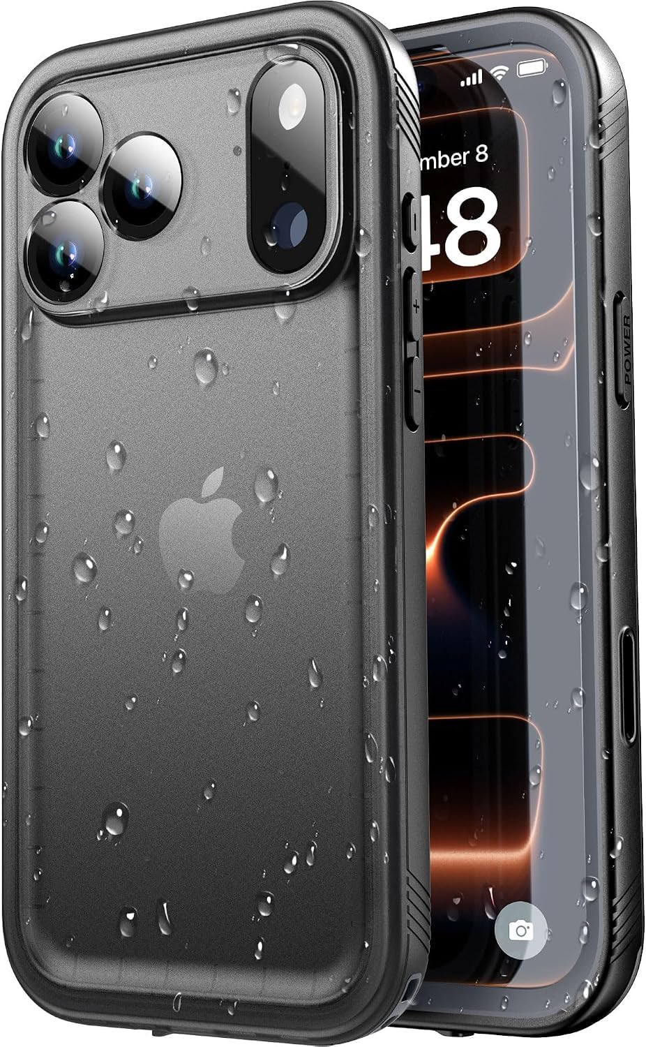 SPORTLINK for iPhone 18 Pro Max, 17 Pro Max Waterproof Case, Black | Military-Grade Heavy-Duty 360° Full-Body Protection with Built-in Screen & Camera Protectors, Dustproof, Shockproof