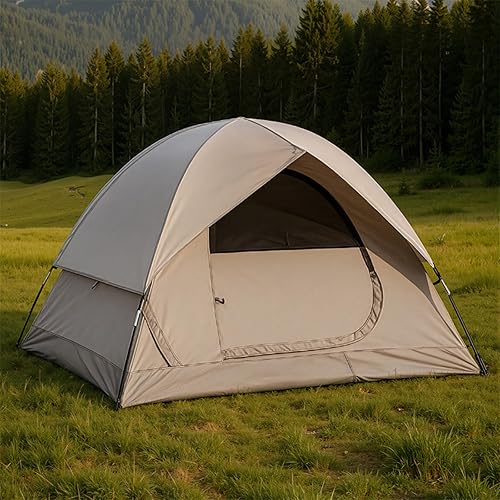 Miniatura 8 de Amplia tienda de campaña impermeable para 2 personas para 3 estaciones con gran mosca de lluvia, versátil tienda de campaña al aire libre para