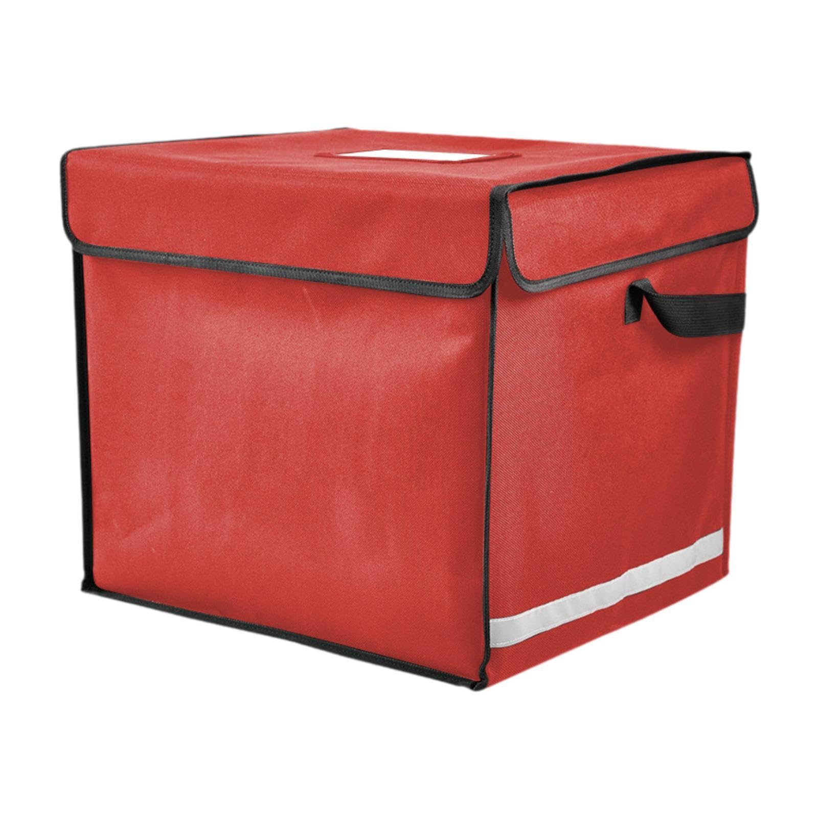 Takeaway Delivery Insulated Bag Food Delivery Bag Waterproof Reusable Sturdy Portable Pizza Warmer Bags for Housheold Outside, Red