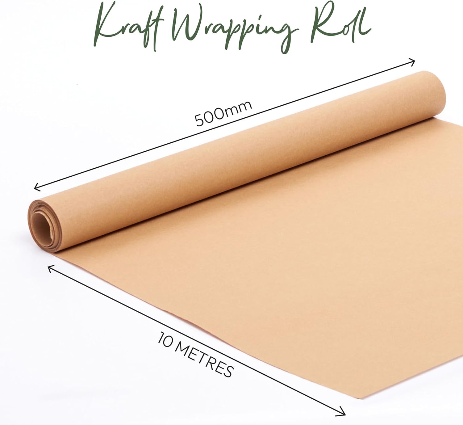 UK Greetings 10m Brown Kraft Paper Roll - For Gift Wrapping, Arts & Crafts & Parcel Packing