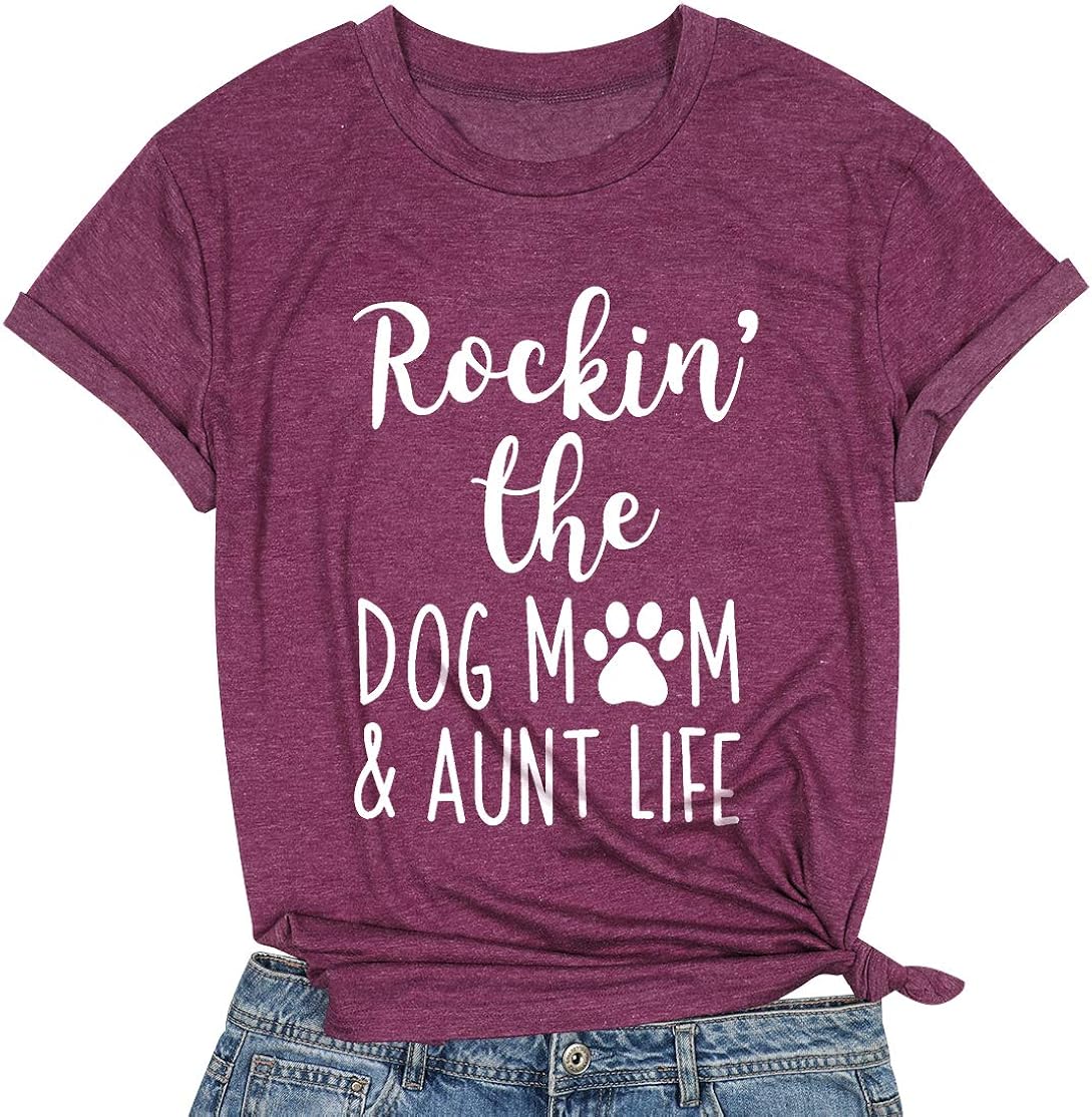 Dog mom and aunt life shirt Outlet