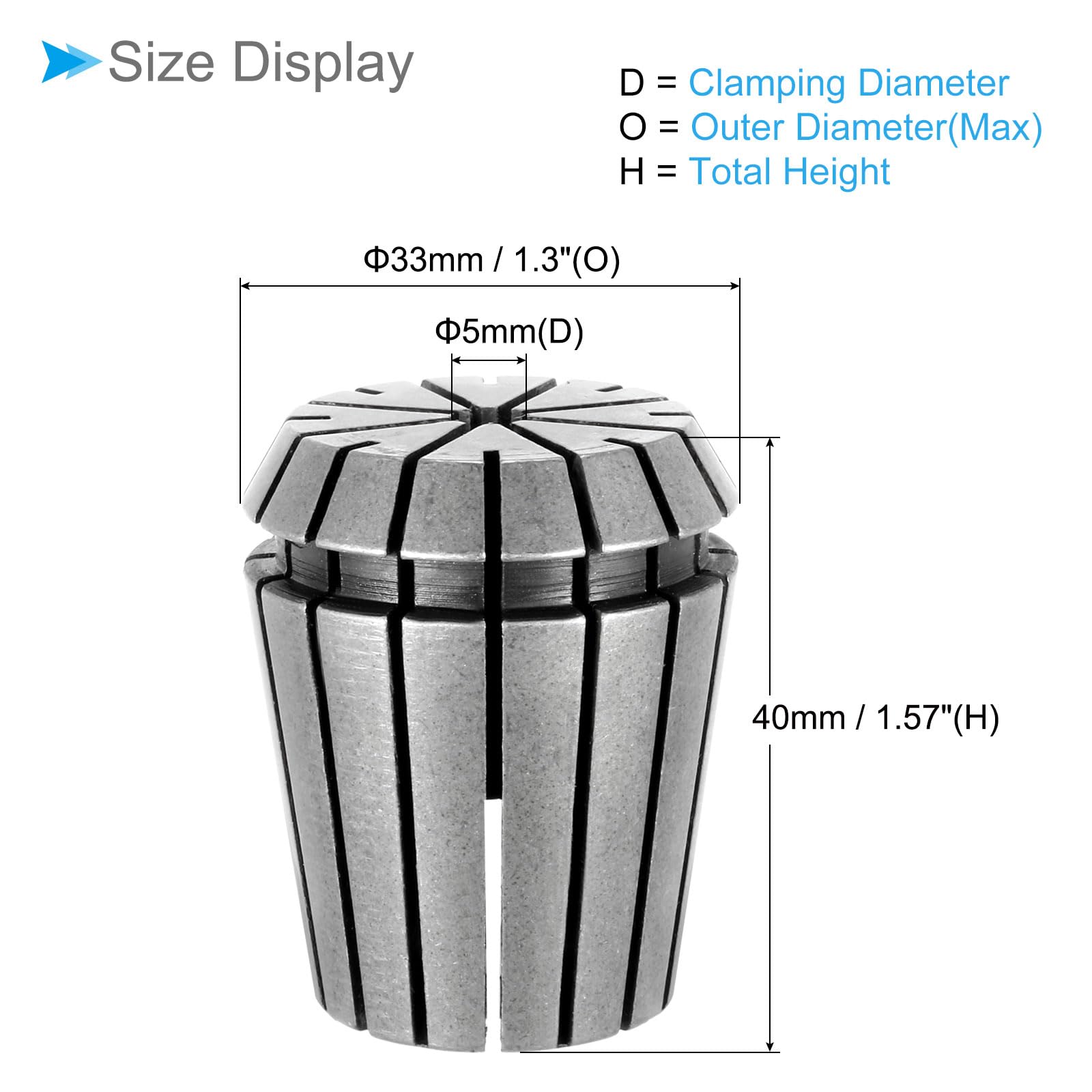 CoCud Spring Collet Chuck, ER-32 Spring Collet 5mm Clamping Diameter, 40Cr Steel Convenient Disassembly Chuck - Image 2