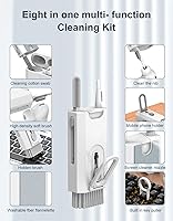 Vista 4 de Kit de limpieza para Airpod 8 en 1 Kit de limpieza multifunción para teléfono celular, auriculares, cámara, PC, dispositivos inteligentes, limpieza