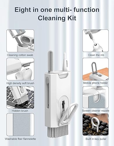 Miniatura 4 de Kit de limpieza para Airpod 8 en 1 kit de limpieza multifunción para teléfonos celulares audífonos cámara PC dispositivos inteligentes limpios con