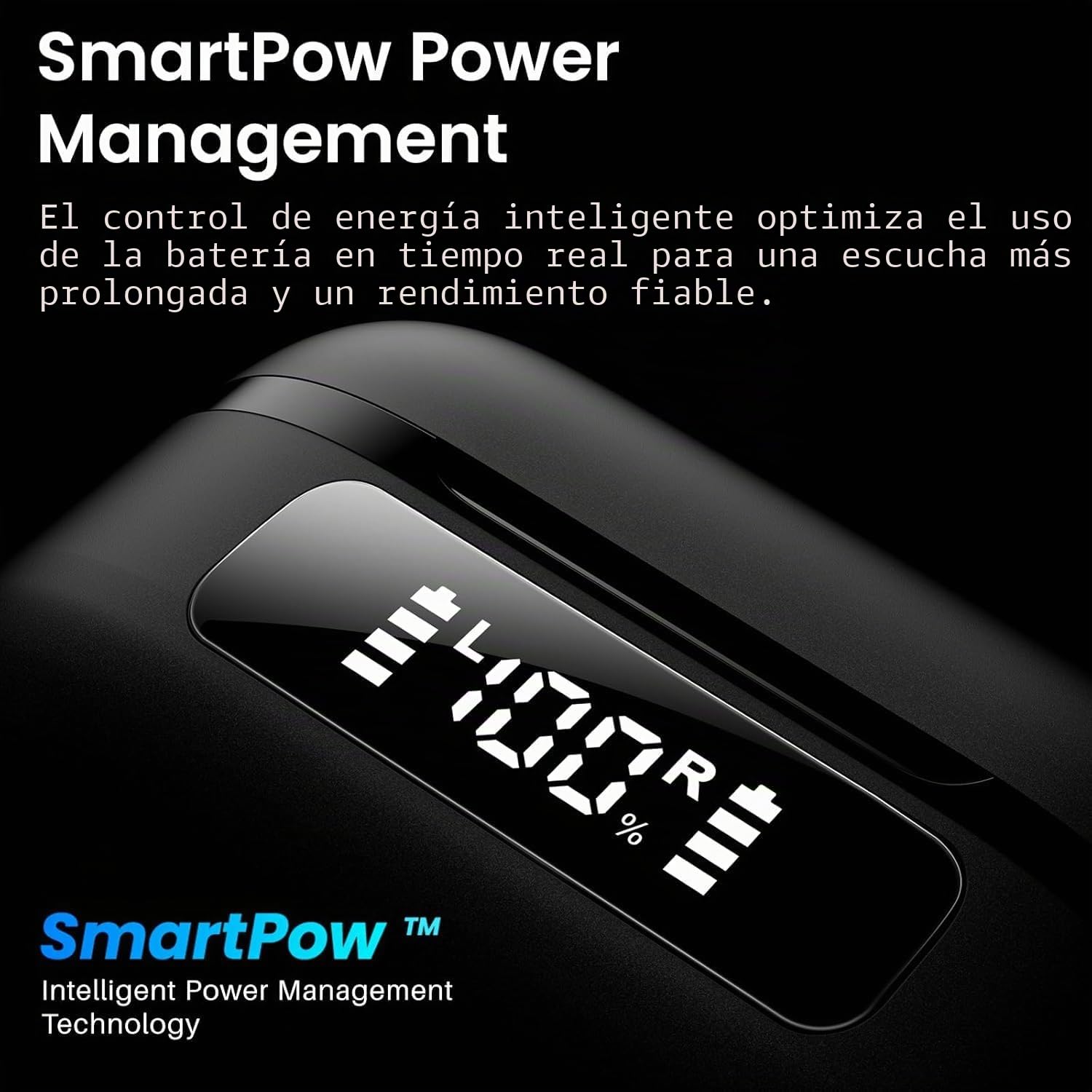 TOZO NC9 Auriculares Inalambricos Bluetooth 5.3,45dB ANC Híbrido Adaptativo | 60H batería pantalla, OrigX 2.0 Inmersivo, 32 EQs, 6 Mics ENC, Modo Transparente, IPX8, ajuste cómodo para oficina y deporte