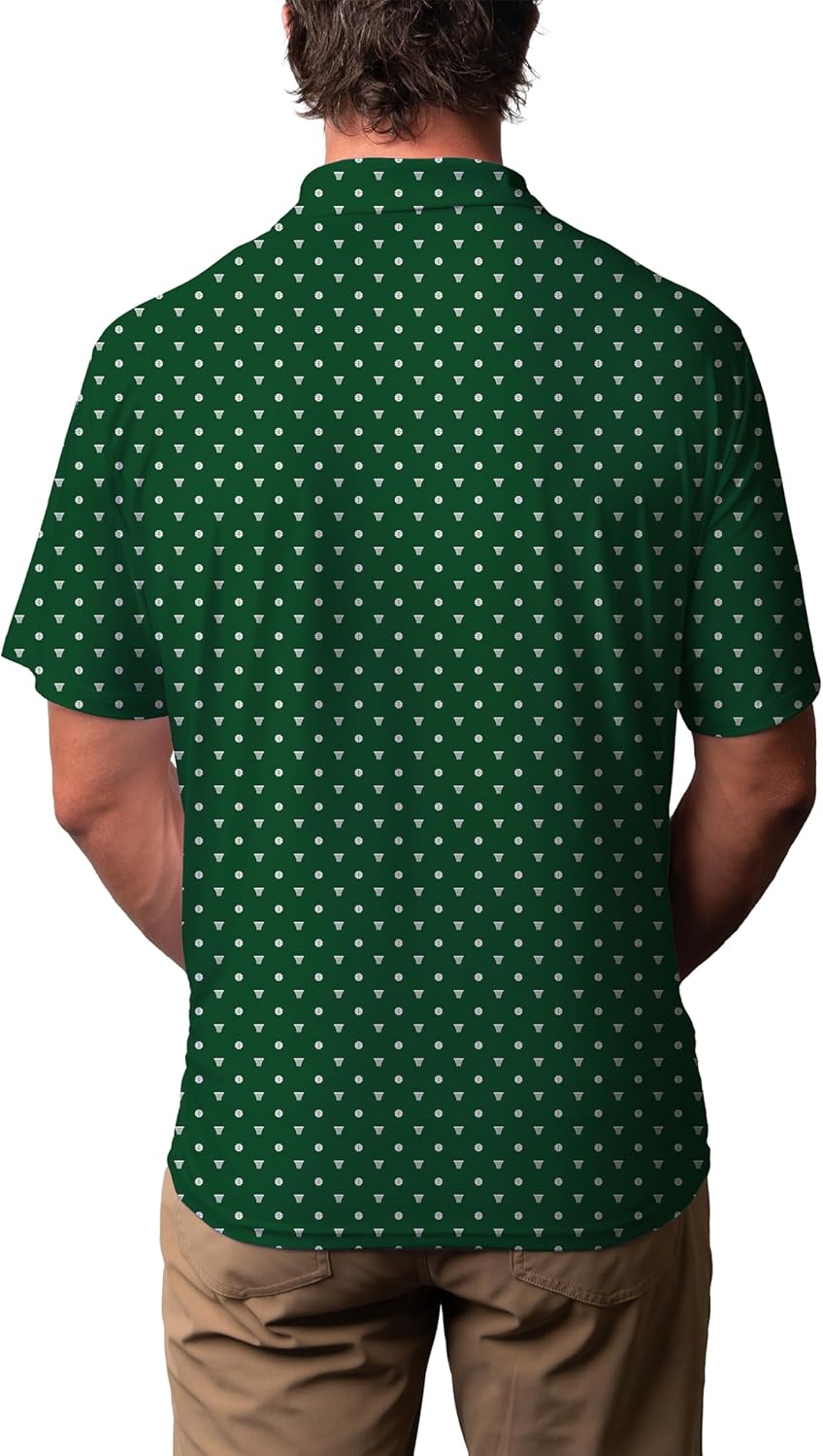 Blue 84 NBA Mens NBA Officially Licensed Short Sleeve Performance Polo All Over Print Agile - Image 2