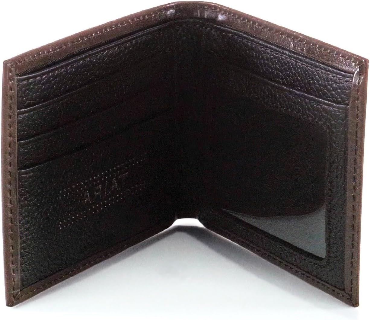 Ariat Men's Tonal Brown Floral Inlay Trifold Wallet - Image 6