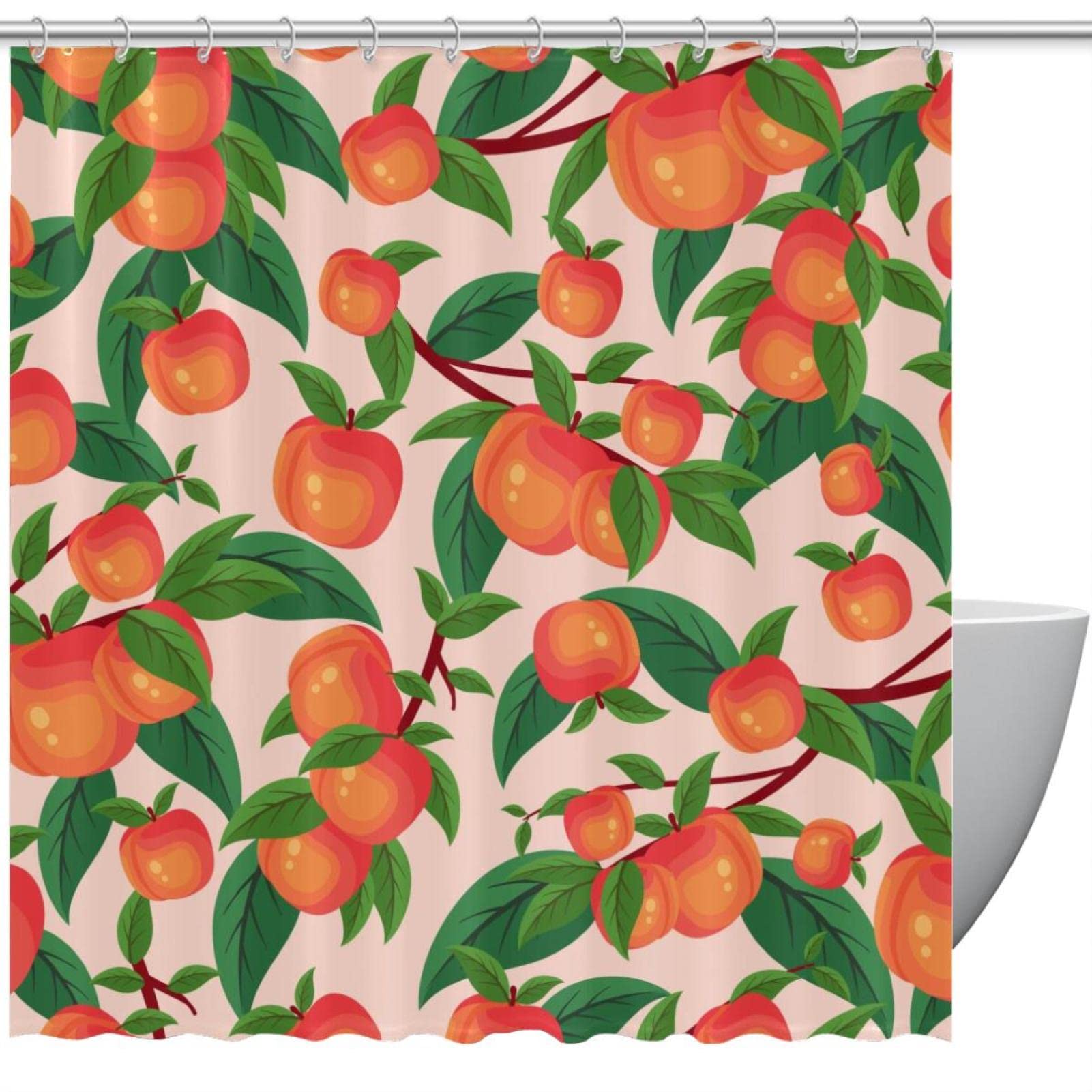 Rideau de douche design arbres fruitiers aux finitions soignées