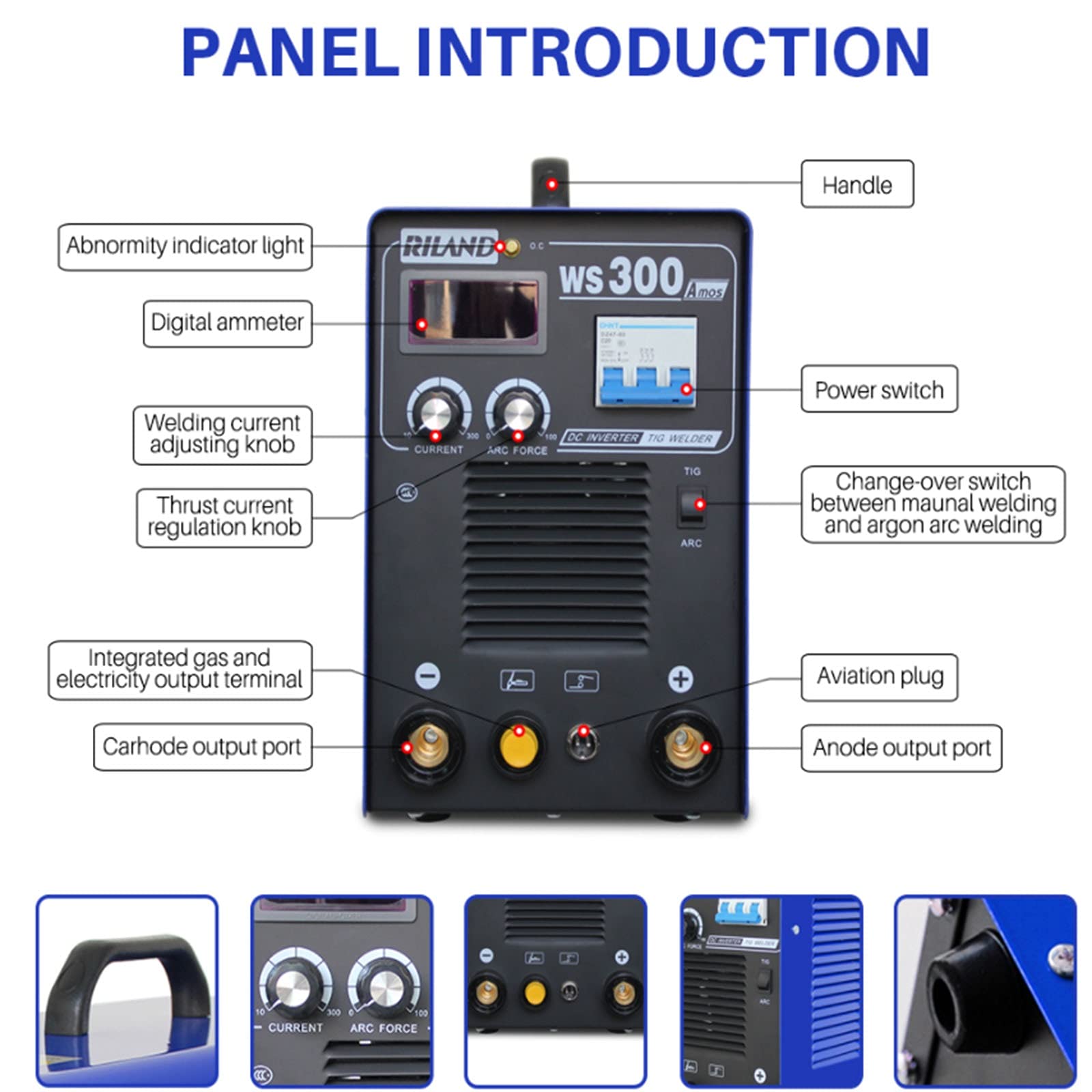 WS300A 2. W 1 ARC/TIG IGBT Inverter Elektryczna maszyna do spawania MMA Spawacze pracującego elektrycznego,Osprzęt Przemysłowy