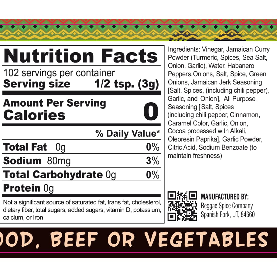 Miniatura 2 de REGGAE SPICE Condimento Jamaicano Curry Jerk Auténtica Salsa de adobo húmedo  Perfecto para carne de res, cerdo, pollo, mariscos y verduras  11