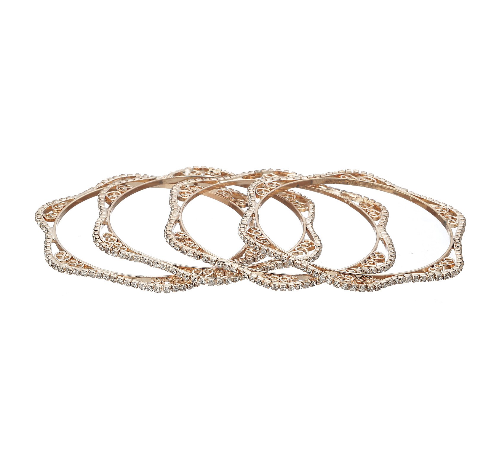 See full amazon price history chart for ZENEME Bangle Gold Plated CZ Studded Hexagonal Shape Designer Bangle Set Of 4 Jewellery For Girl and Women (2.8) ZENEME Bangle Gold Plated CZ Studded Hexagonal Shape Designer Bangle Set Of 4 Jewellery For Girl and Women (2.8) (B01N6LAPHG) Amazon Price History, Amazon Price Tracker
