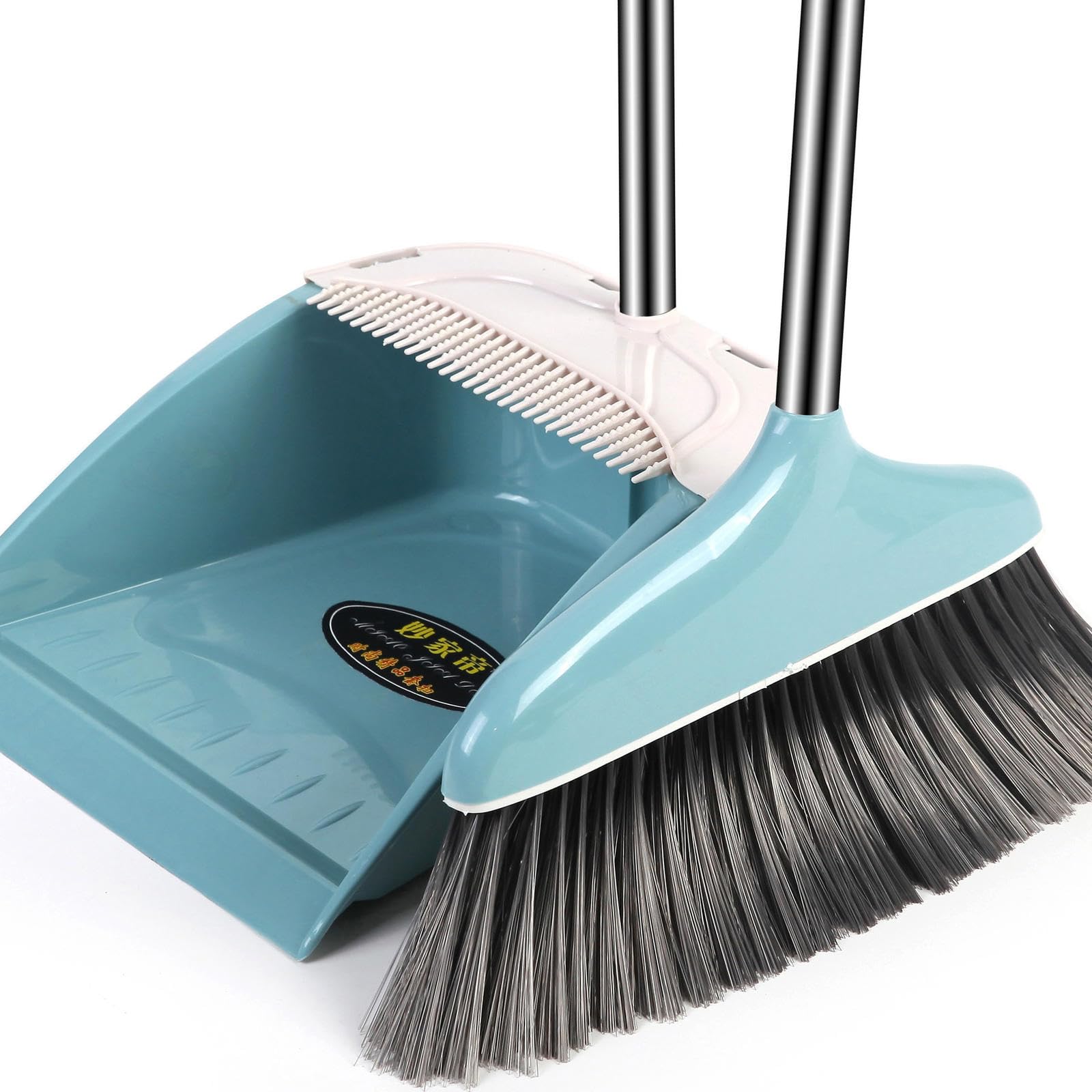 NIBHZ Set Scopa e Paletta per La Casa, Set Scopa e Paletta con Manico Lungo, Set Combinato Scopa con Paletta, Set Scopa da Terra e Paletta per La Cucina, Pavimento Dell'ingresso Dell'ufficio,D
