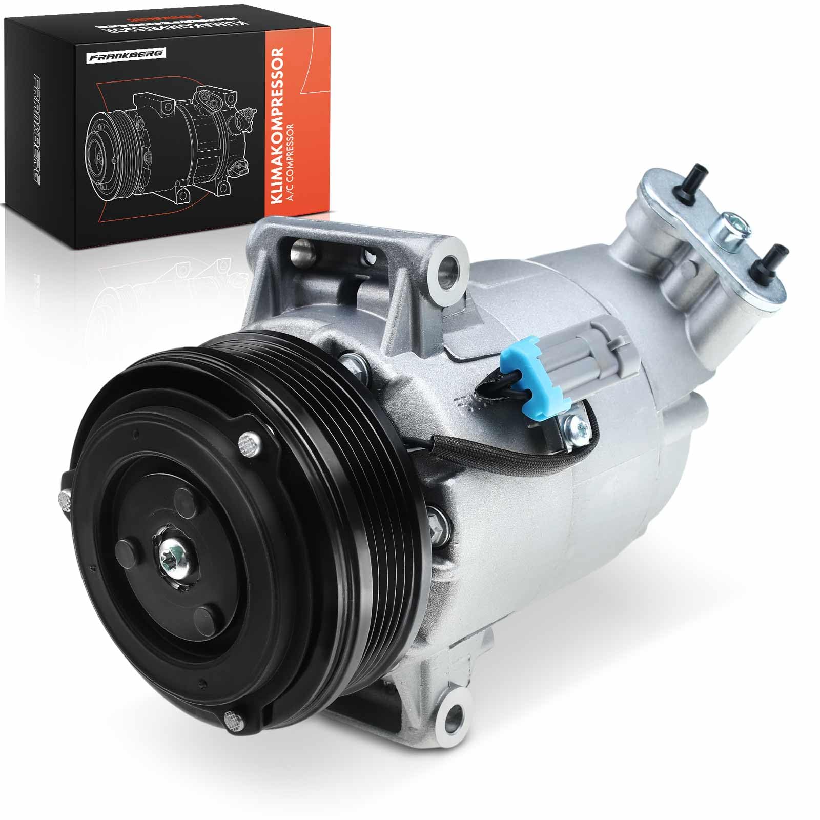Frankberg Compressore per aria condizionata con frizione, benzina, | 24466994, Compatibile con: Astra Classic A04, Astra G Classic T98, Astra G Caravan T98, Astra G Classic Caravan F35