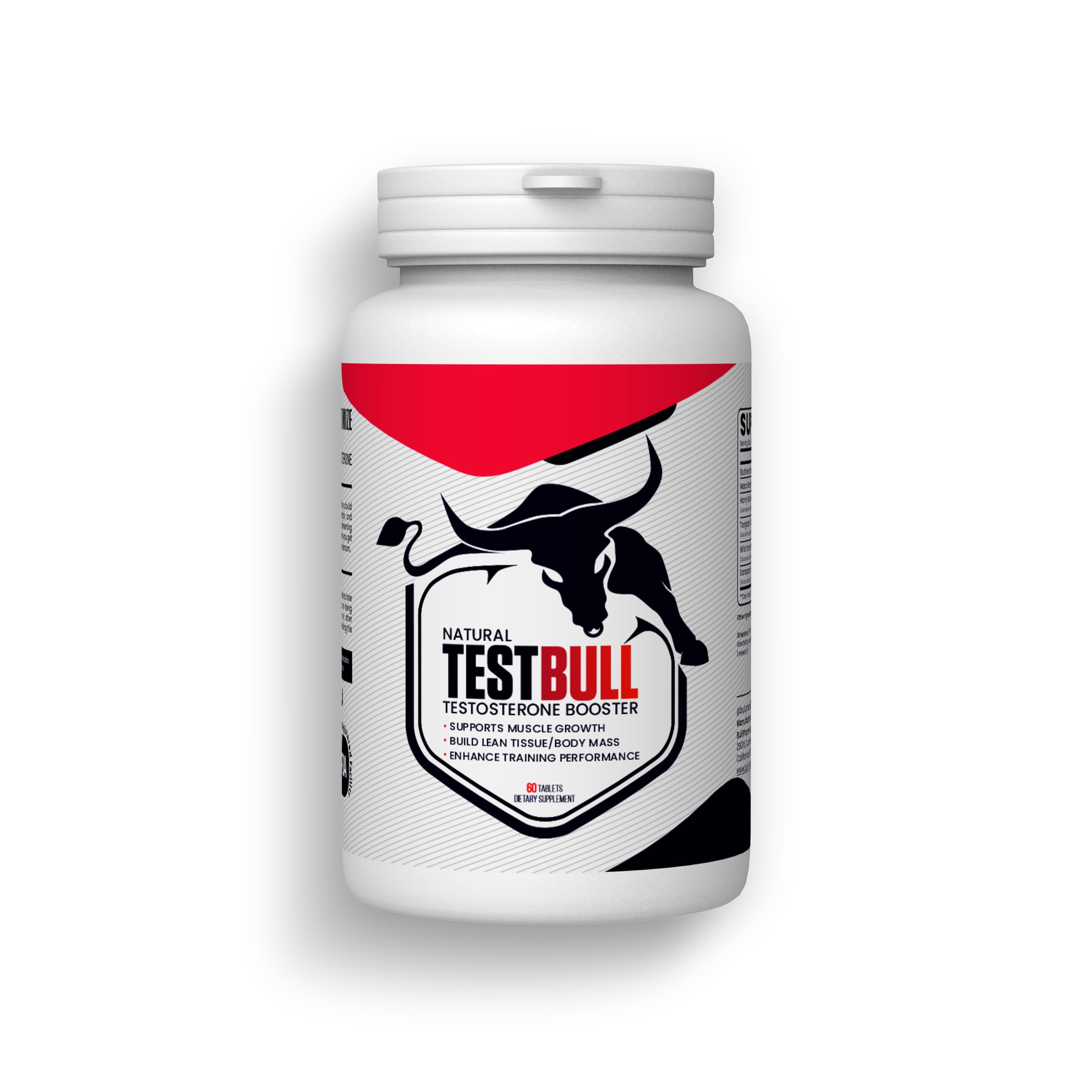 TESTBULL | NATURAL TESTOSTERONE BOOSTER | LEAN BODY MASS | HIGHER ENERGY & STAMINA | HERBAL FORMULATION FROM MACA ROOT, HORNY GOAT LEAF, TONGKAT ALI, BULBINE N. | 60 TABLETS | FSSAI APPROVED