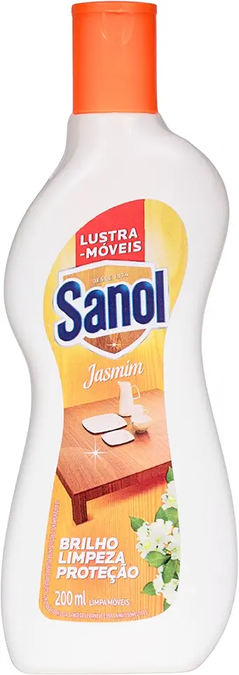 Sanol Lustra Móveis Brilho Prático Jasmim 200 Ml Laranja