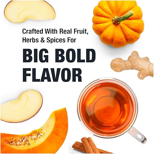 Miniatura 5 de Tiesta Tea - Especias de calabaza  Té Rooibos de calabaza especiado  Té de hojas sueltas  Hasta 50 tazas  Hacer caliente o helado  Sin cafeína  Lata