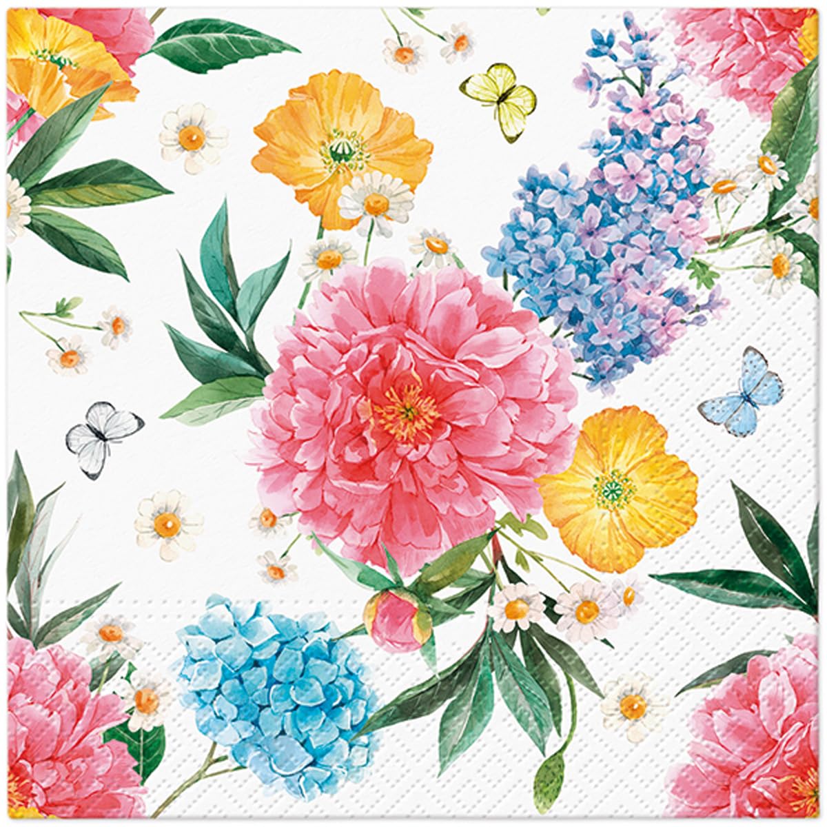 Tete a Tete 3Ply Flowery Tissue Paper Napkins Decoupage Serviettes 33cm x 33cm - 1/4 Folded (Pack of 20) (Botanical Memories) — view 14