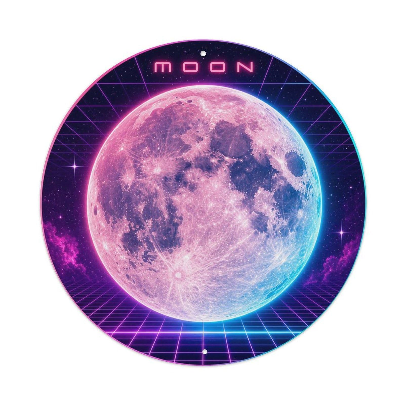 Space Exploration Moon Orbit Celestial Starscape Astral Metal Tin Sign