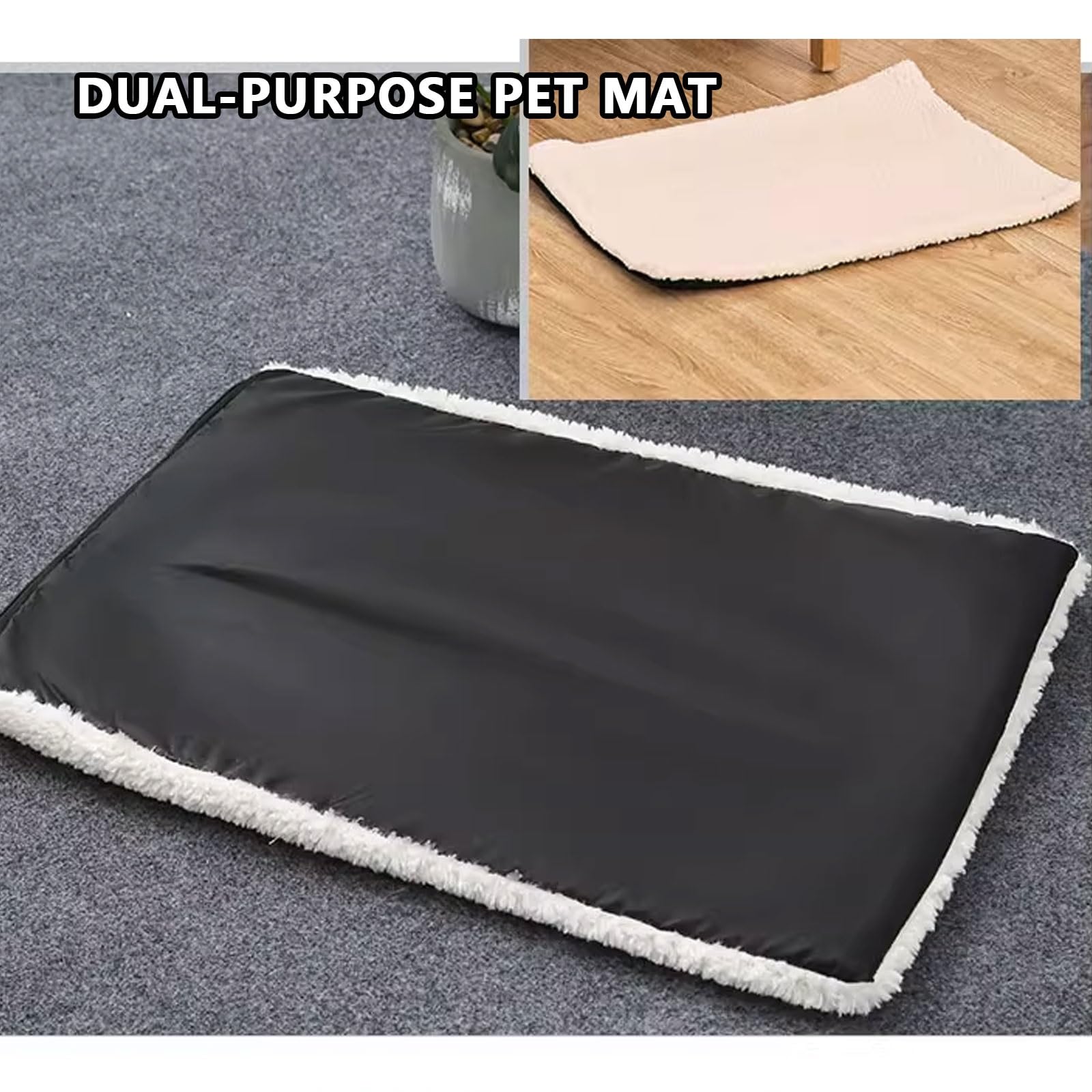 Transportin Perro Coche Transportín Gato Transpirable Plegable Estructura De Tubo De Acero Oxford Incluye Cojín Inferior Y Asas De Transporte (White,50 * 35 * 35cm)