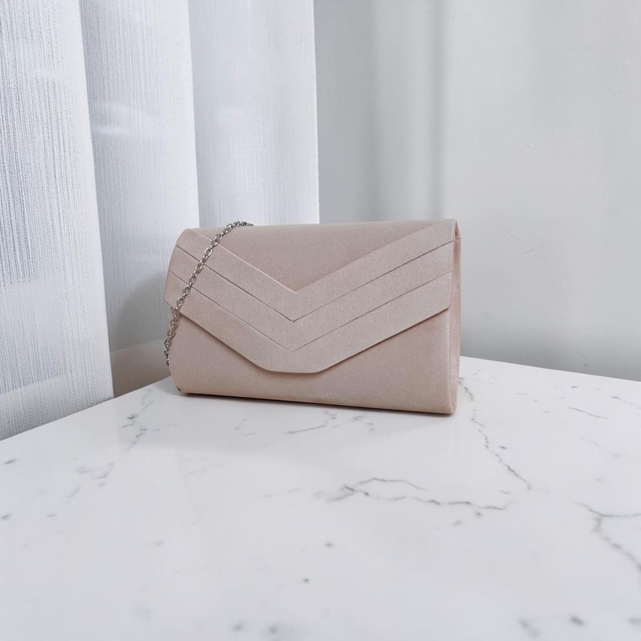 FI9 ® elegante scamosciata Envelop Style bridal wedding Evening clutch party Purse Hand bag | Design elegante