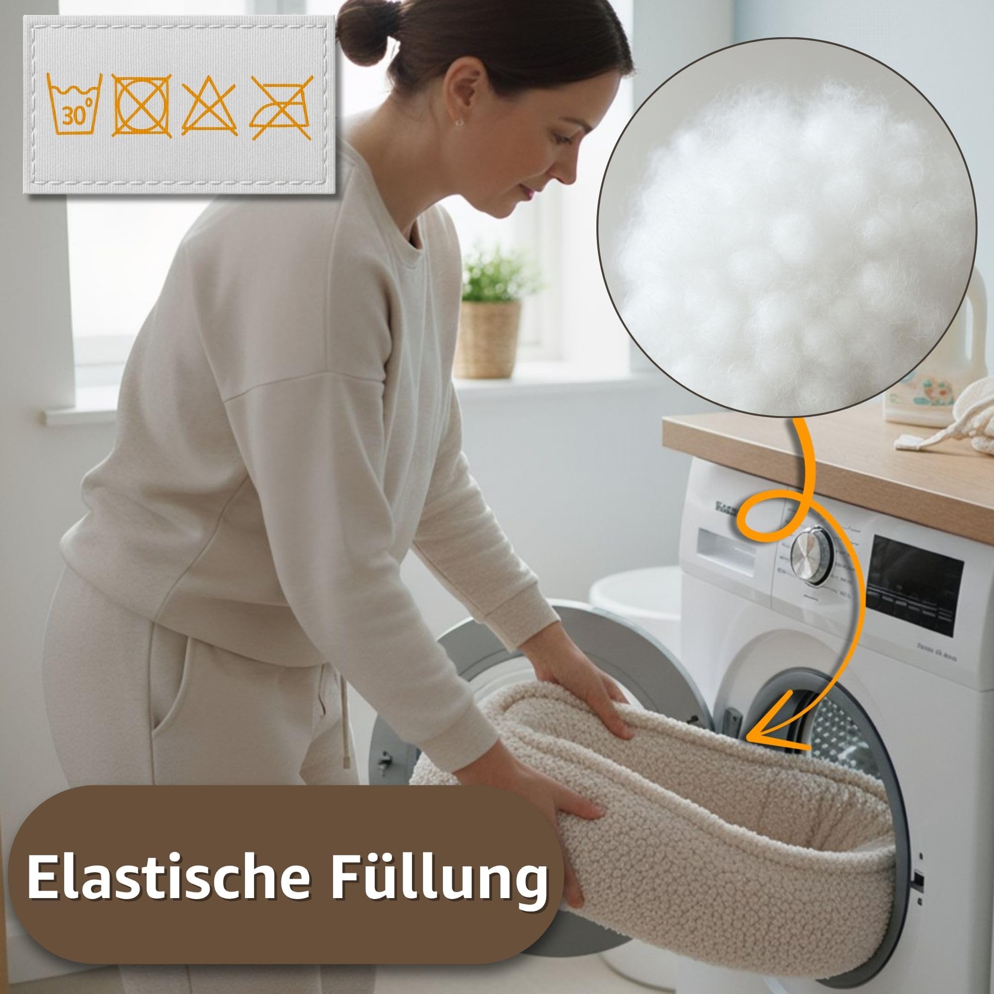 Babynest Nestchen Baby aus Teddy Plüsch 90x50 cm - Babynestchen Neugeborene Nest für Kinder Bett und Babybett tragbar Kuschelnest Coccon für Jungen und Mädchen Cremefarben
