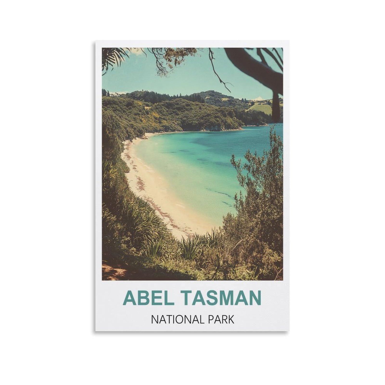 Nhgeqaa Unframe-Style Abel Tasman National Park Vintage Travel Posters 12X18inch(30X45cm) Canvas Wall Art Print Picture