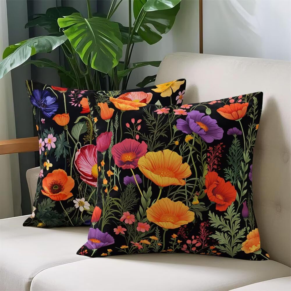 Aksamitna poszewka na poduszkę na lato, 55 x 55 cm, miękka, ozdobna poszewka na poduszkę, na sofę, do salonu, sypialni, na sofę, do salonu, sypialni, 2 sztuki w zestawie