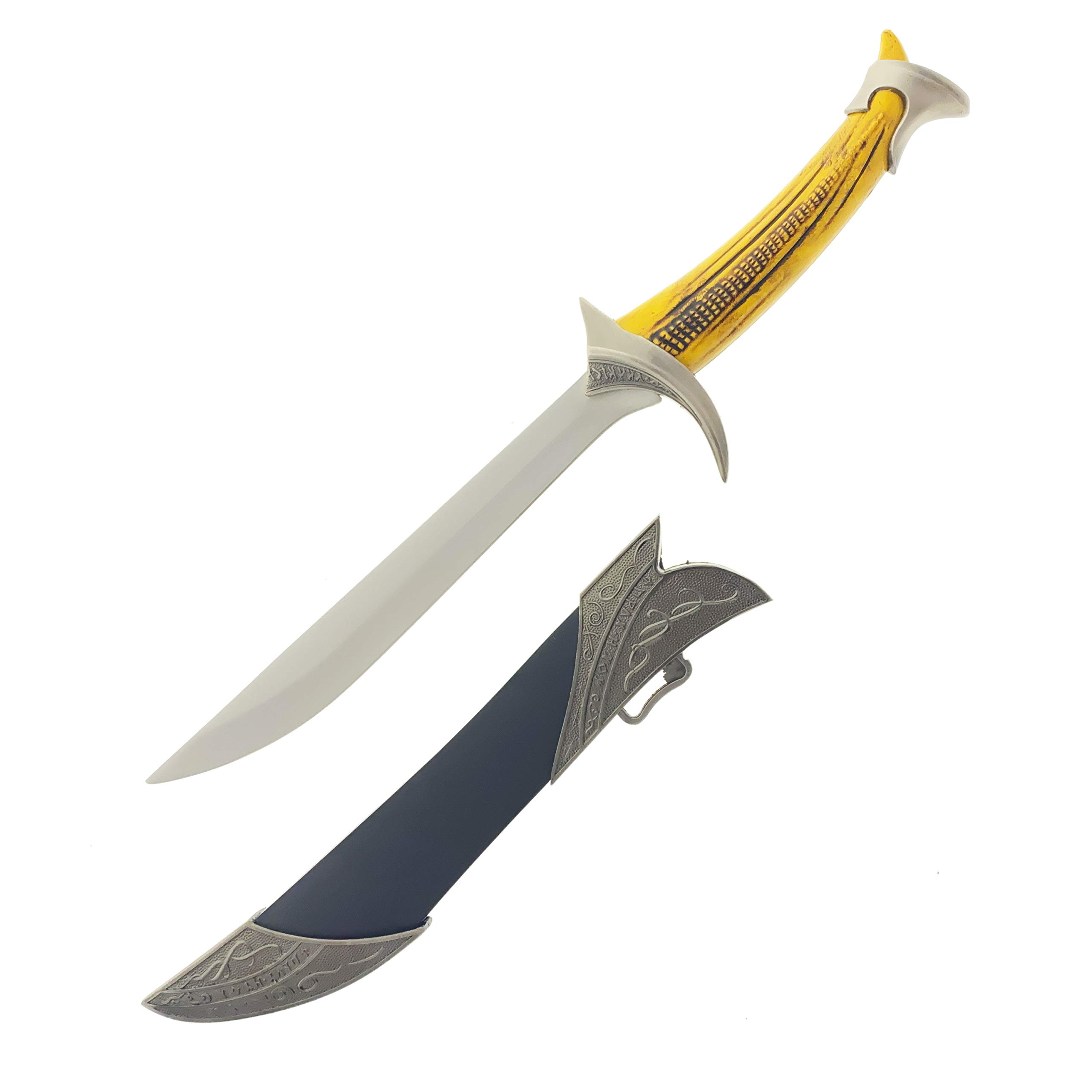 11" Fantasy Medieval Elvish Dagger. For Collection, Gift or Cosplay Renaissance Characters A Fair (Black)