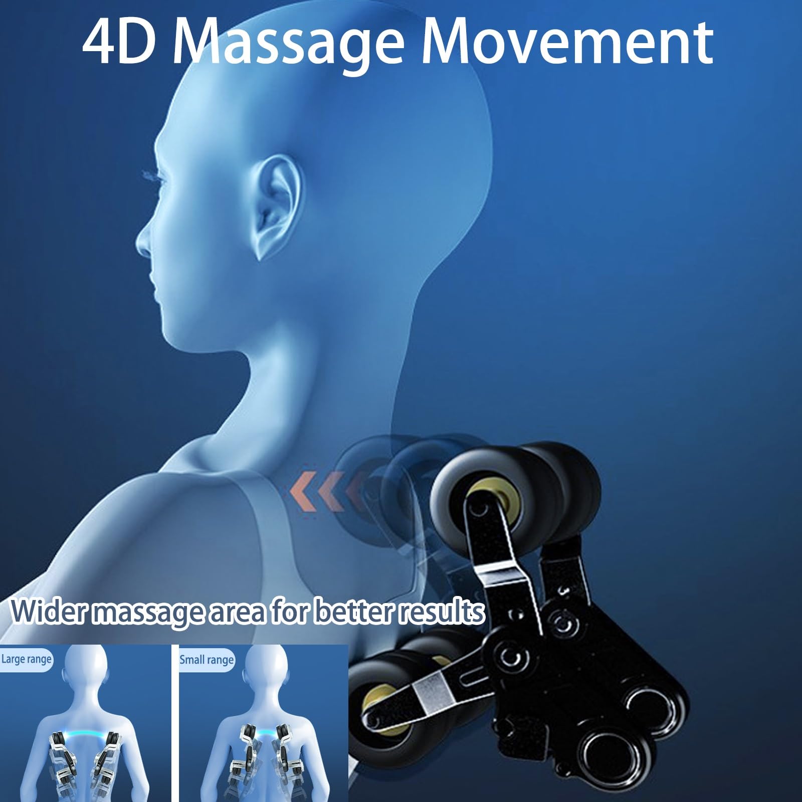 Poltrona Massaggiante 4D, Con Controllo Vocale Intelligente, Estensioni Per Le Gambe Riscaldate E Regolabili In Vita Modalità Yoga Thai Stretching E Pelle Facile Da Pulire